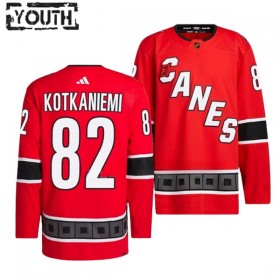 Carolina Hurricanes tröja Jesperi Kotkaniemi 82 Adidas 2022-23 Röd Reverse Retro 2.0 Authentic - NHL Tröjor Barn